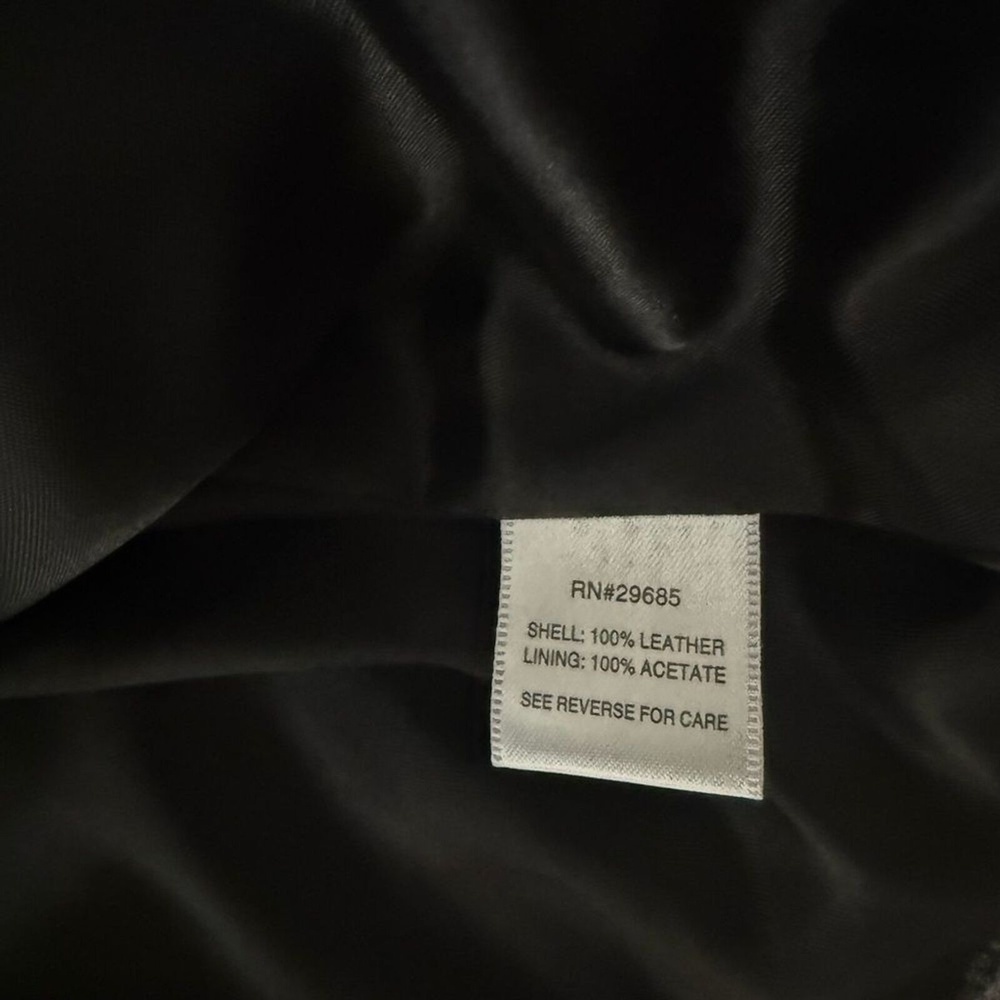 Pendleton Black Quilted Leather Buttoned Long Sle… - image 6